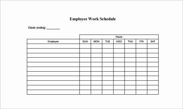 Free Printable Employee Schedule New 10 Employee Schedule Templates Pdf Word Excel