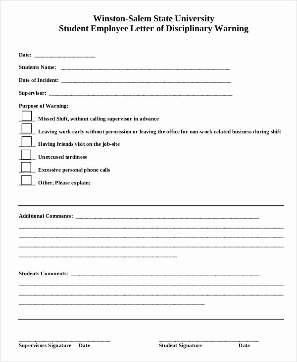 Free Printable Employee Write Up form Lovely Employee Write Up form 6 Free Word Pdf Documents