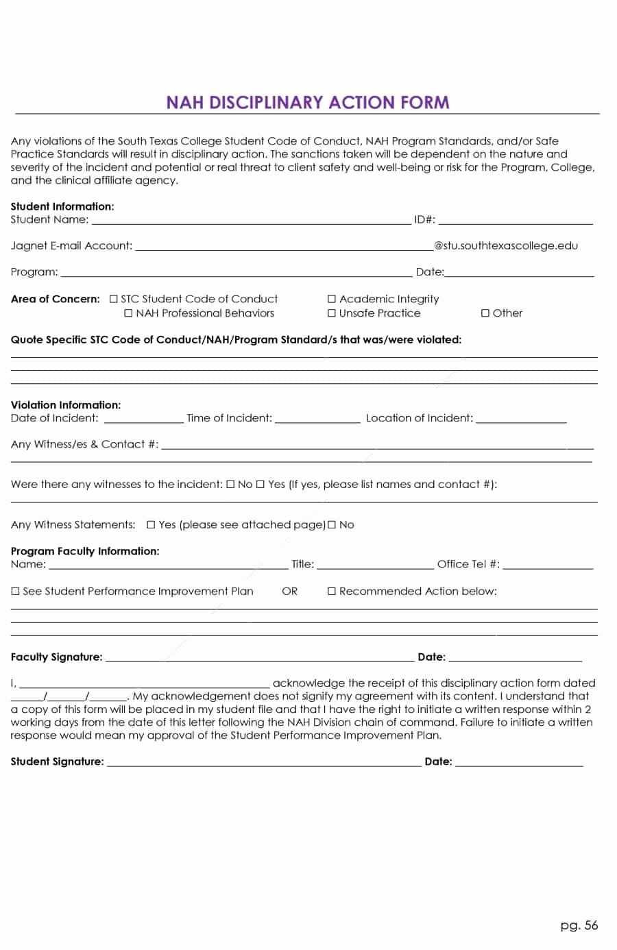 Free Printable Employee Write Up form Unique 46 Effective Employee Write Up forms [ Disciplinary