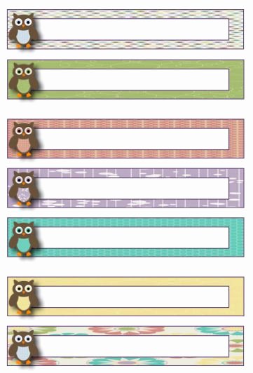 Free Printable File Folder Labels Best Of Owl theme Blank File Folder Label Template Freebie