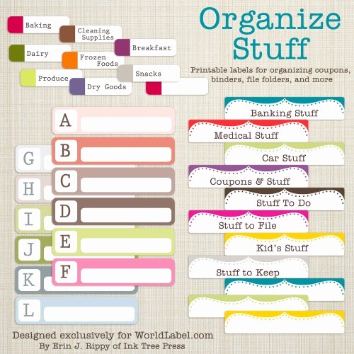 Free Printable File Folder Labels Fresh organizing Labels for More Stuff