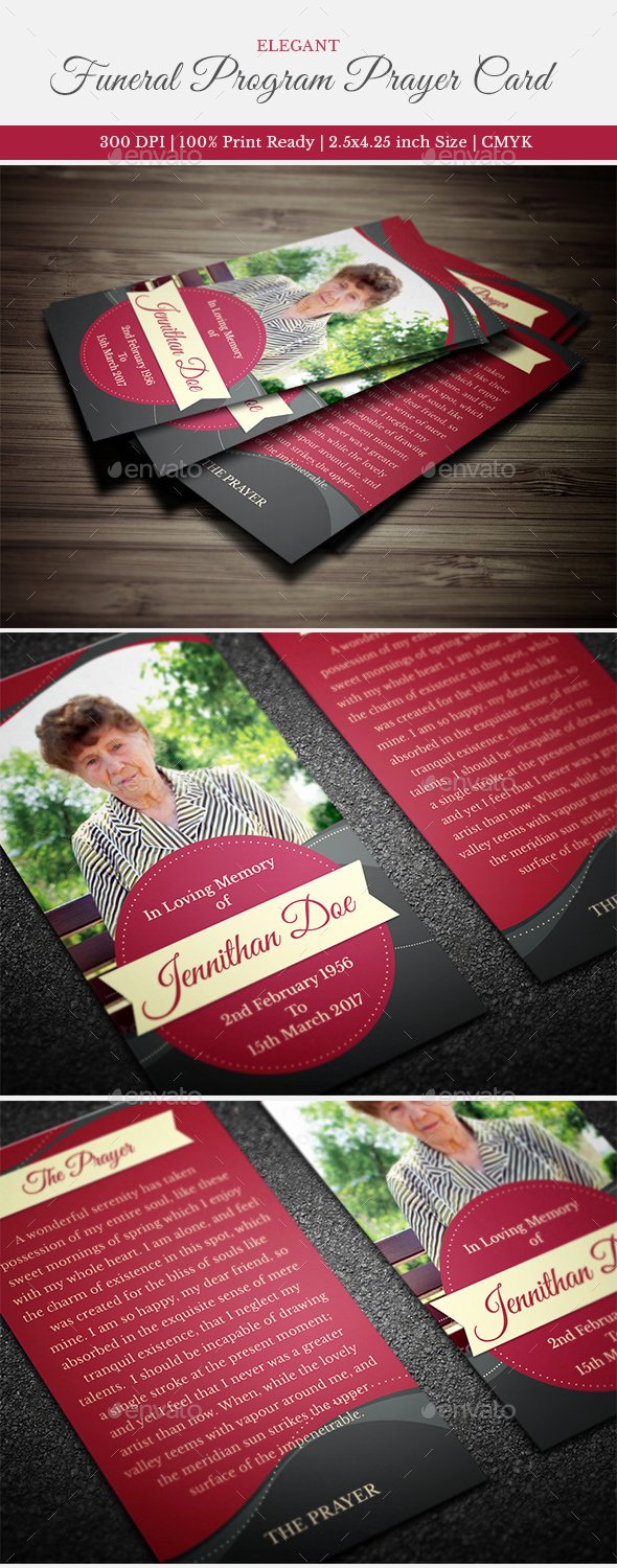 Free Printable Funeral Prayer Card Template Awesome Elegant Funeral Prayer Card Template by Creativesource