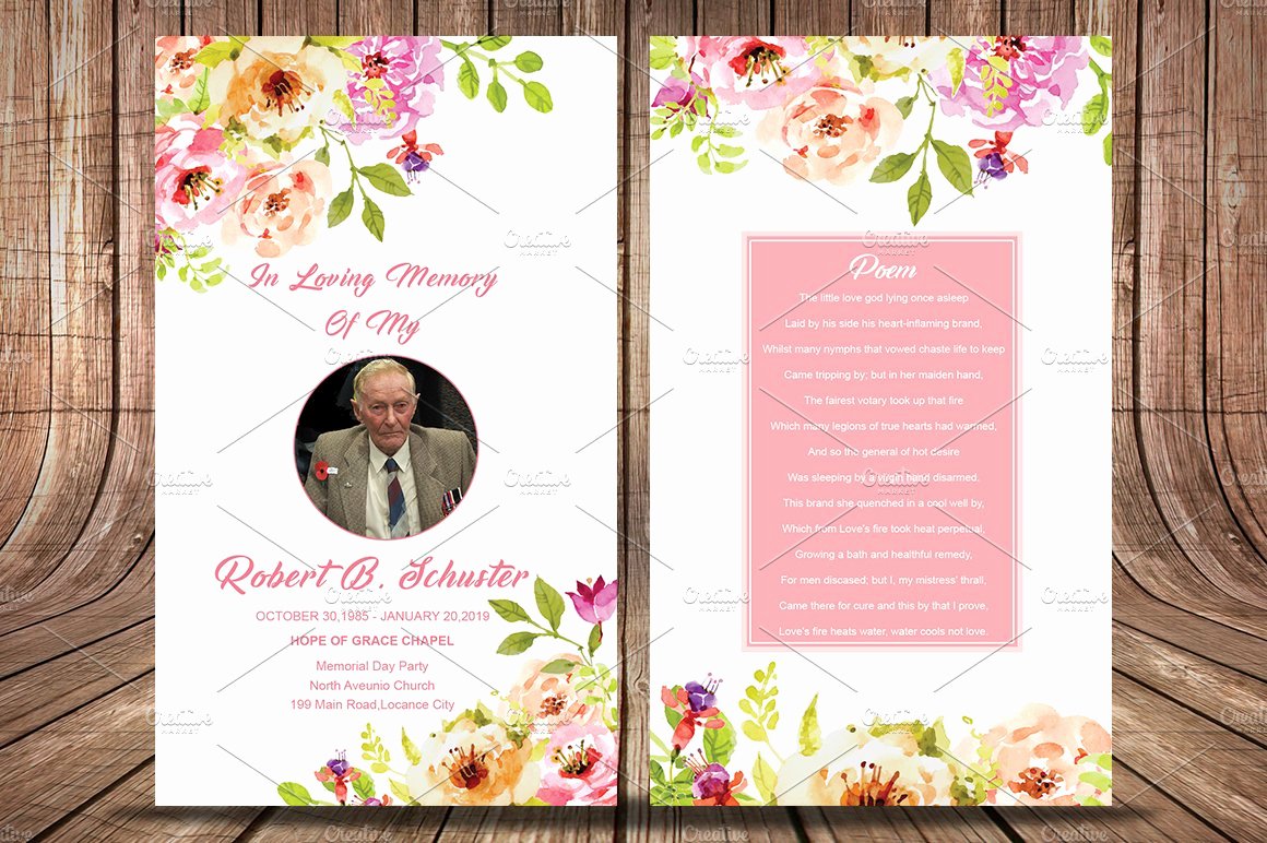 Free Printable Funeral Prayer Card Template Fresh Funeral Prayer Card Template Card Templates Creative