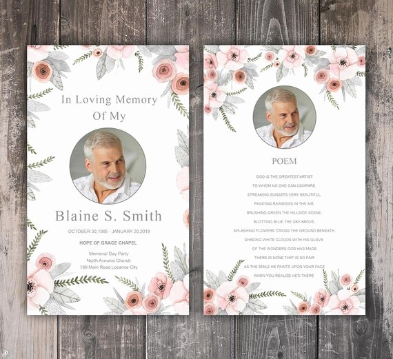 Free Printable Funeral Prayer Card Template Unique Funeral Prayer Card Template Editable Ms Word &amp; Shop