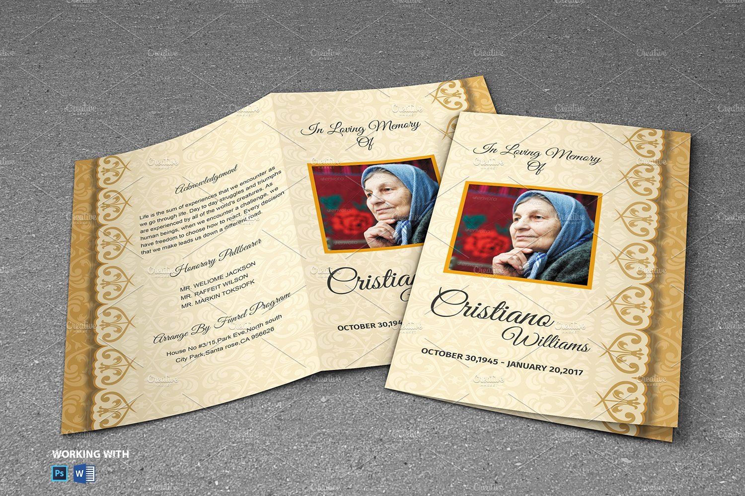 Free Printable Funeral Prayer Card Template Unique Memorial Funeral Program Template Brochure Templates