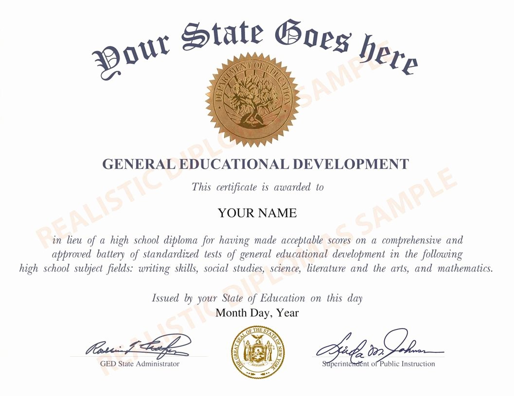 Free Printable Ged Certificate Elegant Fake Ged and High School Equivalency Diplomas Realistic
