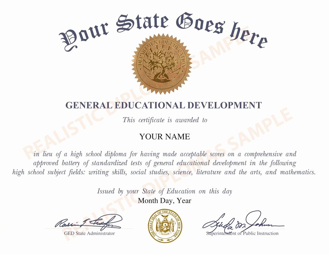 Free Printable Ged Certificate Elegant Fake Ged and High School Equivalency Diplomas Realistic