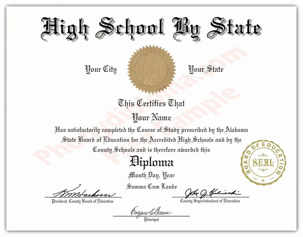 Free Printable Ged Certificate New Fake Usa High School Diplomas by State Phonydiploma