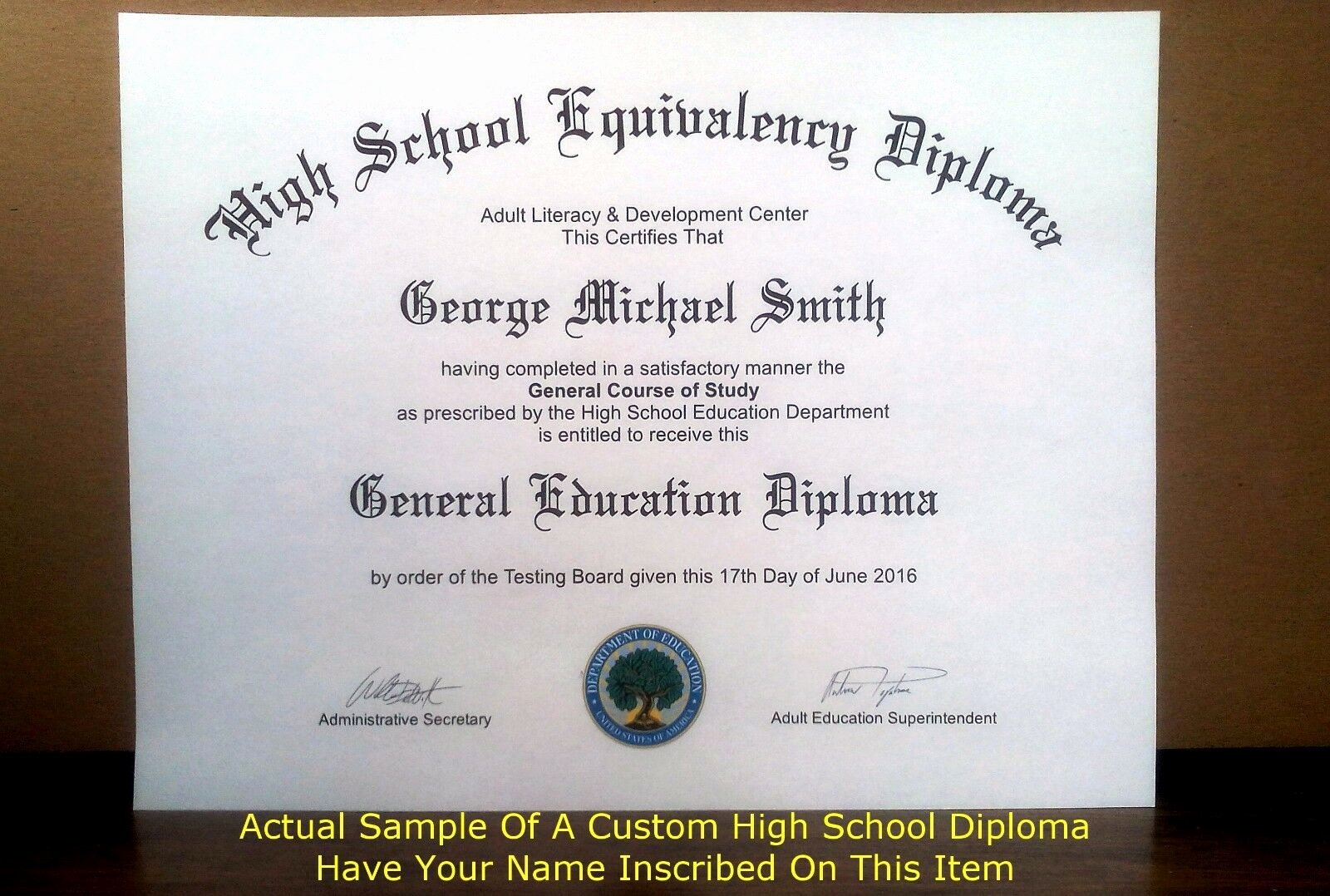 Free Printable Ged Certificate Unique Fake Ged High School Diploma $39 95