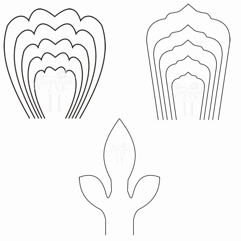 Free Printable Giant Flower Template Beautiful Pdf Set Of 2 Flower Templates and 1 Leaf Template Giant