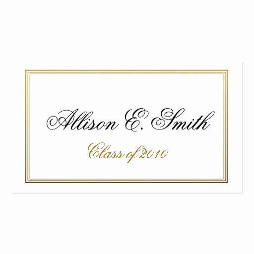 Free Printable Graduation Name Cards Beautiful Triple Bordered Graduation Name Card Business Card