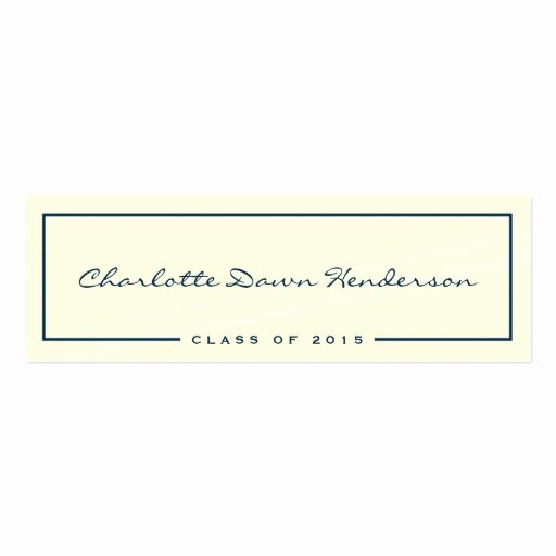 Free Printable Graduation Name Cards Luxury Navy Border Ecru Graduation Announcement Name Card