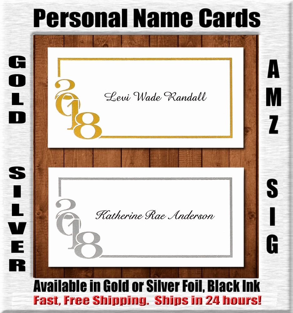 Free Printable Graduation Name Cards New 25 Qty Premium Foil Personal Name Cards Class Of 2018