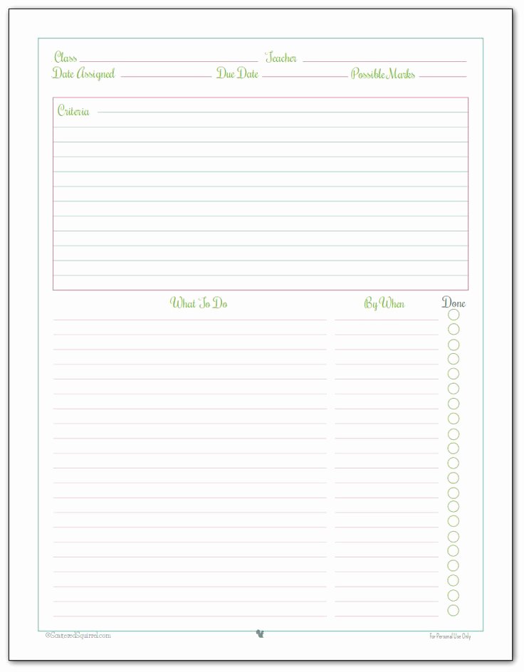 Free Printable Homework Planner Beautiful Getting Ready for Back to School Student Planner