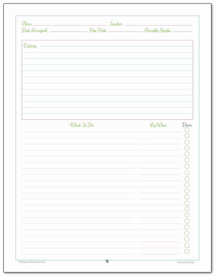 Free Printable Homework Planner Beautiful Getting Ready for Back to School Student Planner