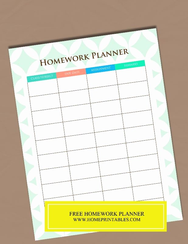 Free Printable Homework Planner Best Of Best 25 Homework Planner Printable Ideas On Pinterest