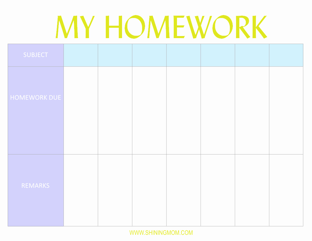 Free Printable Homework Planner Fresh Free Printable Homework Planner