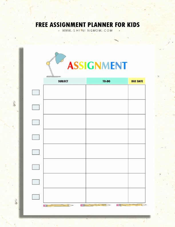 Free Printable Homework Planner Luxury 200 Free Amazing Student organization Printables