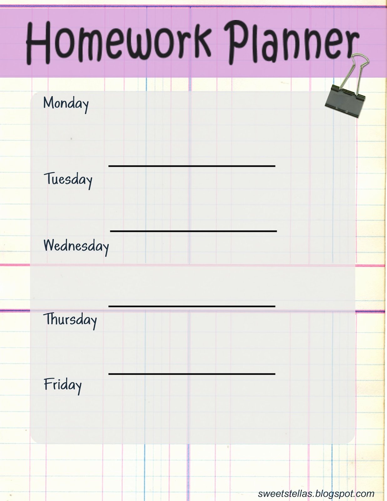 Free Printable Homework Planner Unique Sweet Stella S Back to School Printables Homework Planner