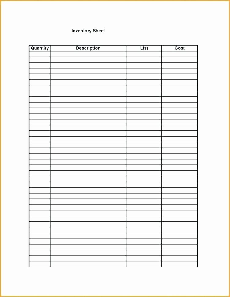 Free Printable Inventory Sheets Awesome Free Restaurant Spreadsheets