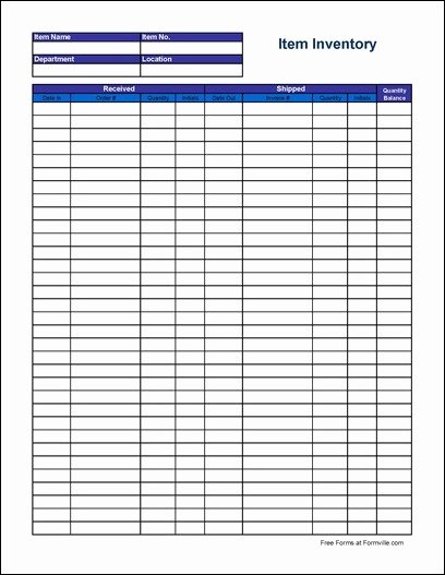 Free Printable Inventory Sheets Best Of Free Item Inventory Sheet Tall From formville