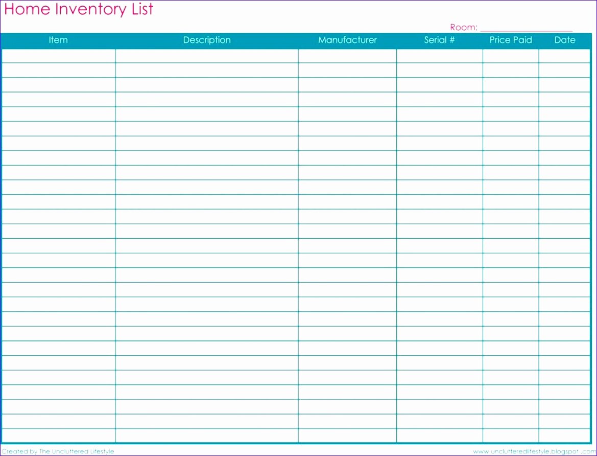 Free Printable Inventory Sheets Lovely 6 Free Excel Inventory Template Exceltemplates