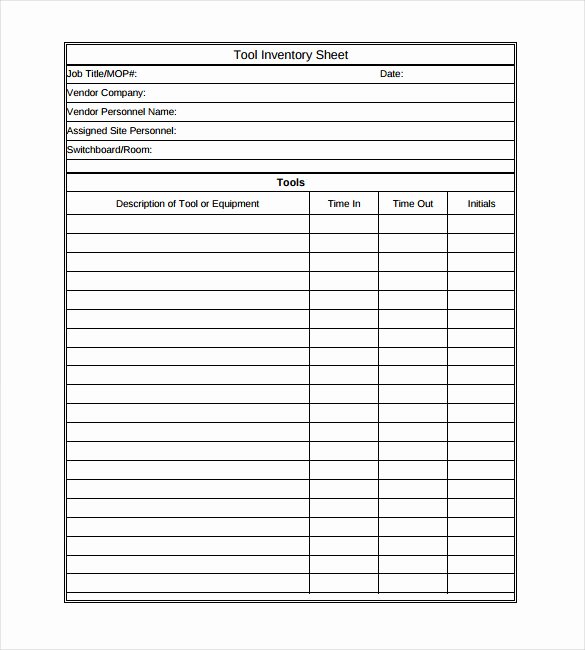 Free Printable Inventory Sheets New Inventory Template – 25 Free Word Excel Pdf Documents