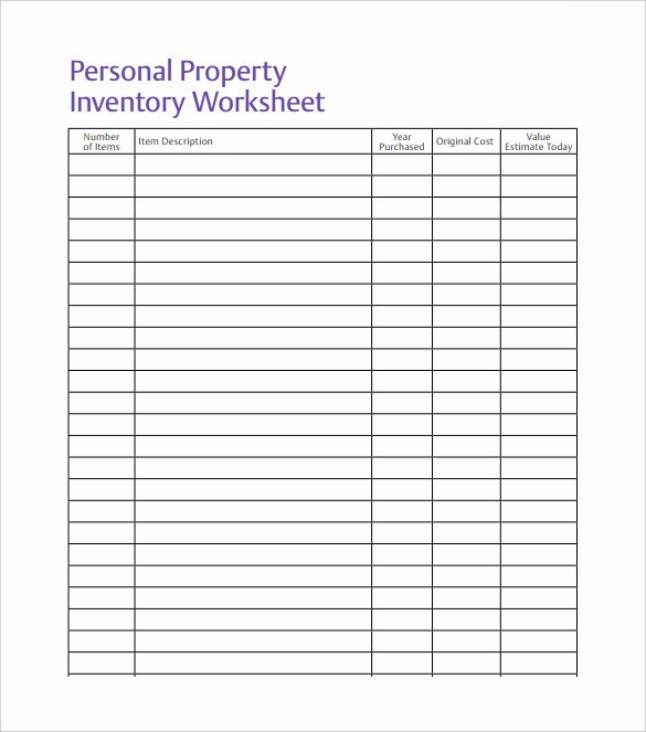 Free Printable Inventory Sheets Pdf Awesome Inventory Spreadsheet Template 48 Free Word Excel