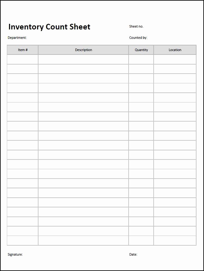 Free Printable Inventory Sheets Pdf Elegant Inventory Count Sheet Template Accounting
