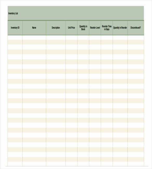Free Printable Inventory Sheets Pdf Fresh 16 Free Inventory Templates Pdf Word Excel Pages