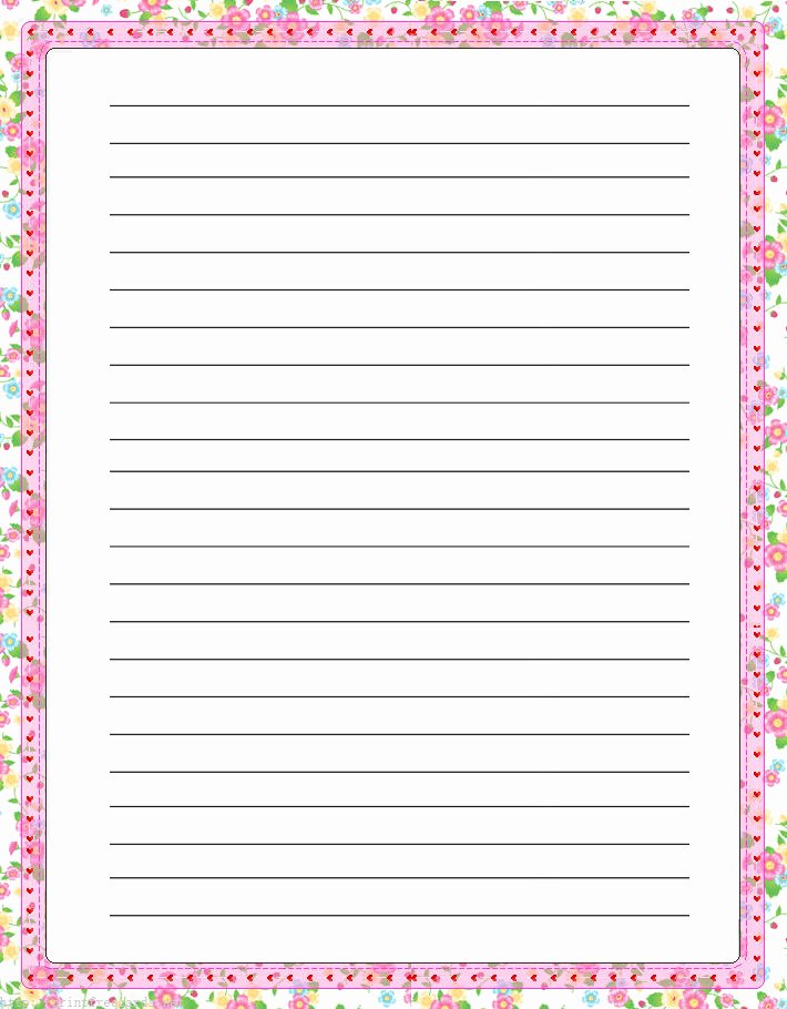 Free Printable Lined Stationary Fresh Elegant Floral Free Printable Stationery for Kids Primary