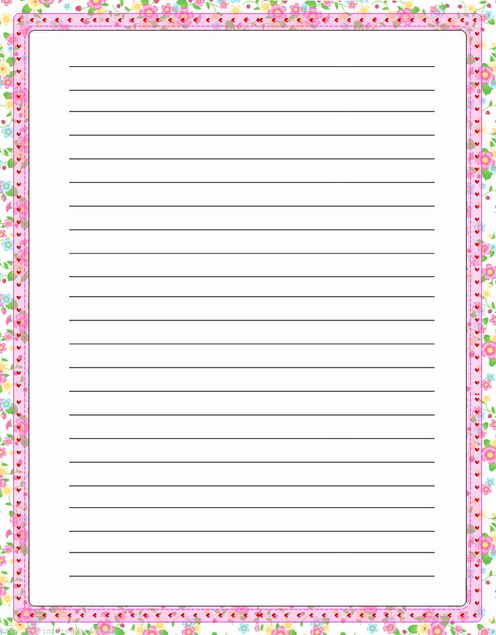 Free Printable Lined Stationary Fresh Elegant Floral Free Printable Stationery for Kids Primary