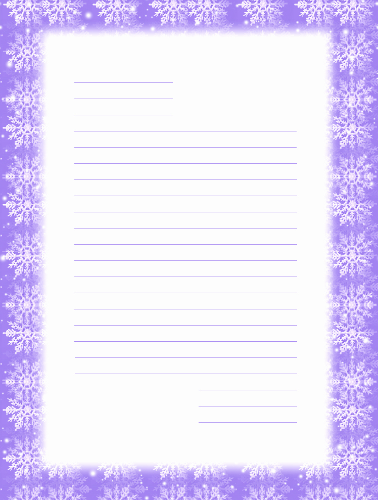 Free Printable Lined Stationery Best Of Free Printable Christmas Snowflake Stationery