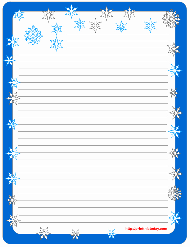 Free Printable Lined Stationery Fresh Free Winter Writing Paper