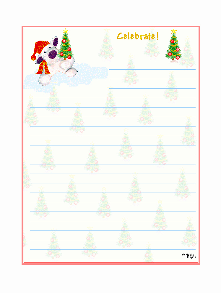 Free Printable Lined Stationery Unique Free Printable Christmas Stationary