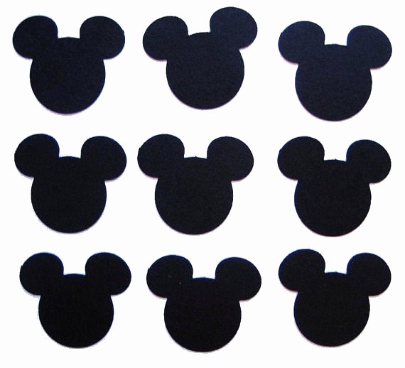 Free Printable Mickey Mouse Cutouts Beautiful 100 Black Mickey Mouse Punch Cut Cutout by Belowblink