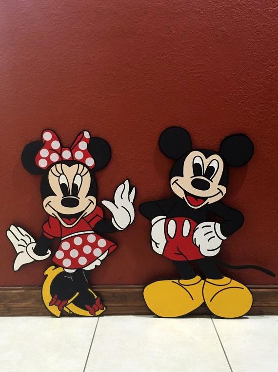 Free Printable Mickey Mouse Cutouts Best Of Wooden Set Of Mickey and Minnie Mouse Cutouts Mickey