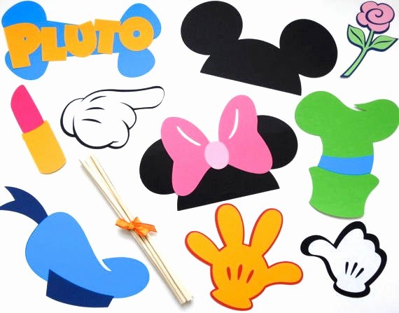 Free Printable Mickey Mouse Cutouts Lovely 10 Piece Booth Prop Mickey Mouse Disney Minnie Mouse