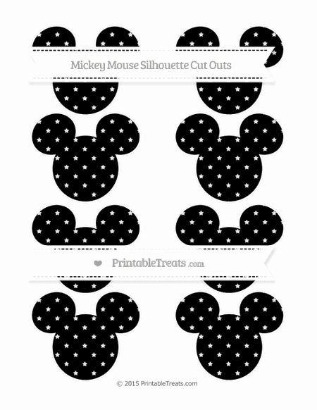 Free Printable Mickey Mouse Cutouts Lovely Black Star Pattern Small Mickey Mouse Silhouette Cut Outs