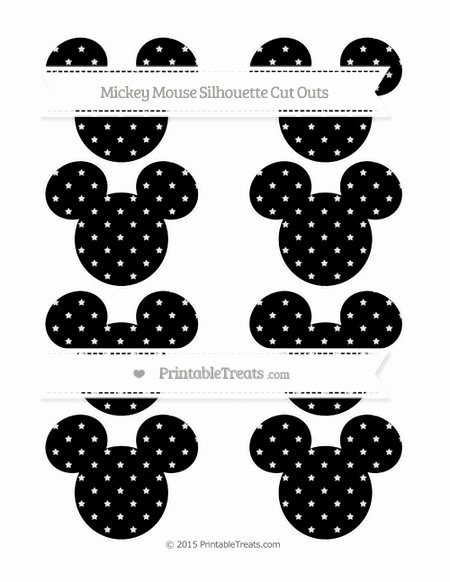 Free Printable Mickey Mouse Cutouts Lovely Black Star Pattern Small Mickey Mouse Silhouette Cut Outs