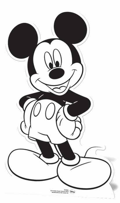 Free Printable Mickey Mouse Cutouts Luxury Mickey Mouse Colour In Cardboard Cutout 89cm