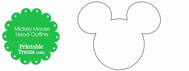 Free Printable Mickey Mouse Cutouts Luxury Printable Mickey Mouse Head Outline — Printable Treats