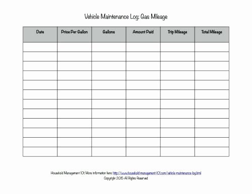 Free Printable Mileage Log Beautiful Free Printable Vehicle Maintenance Log why You Should