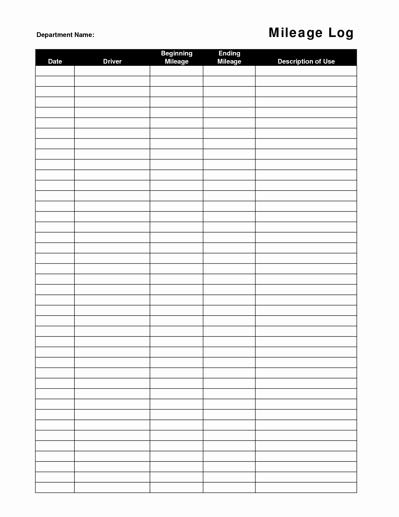 Free Printable Mileage Log Elegant Printable Mileage Log Sheet Template