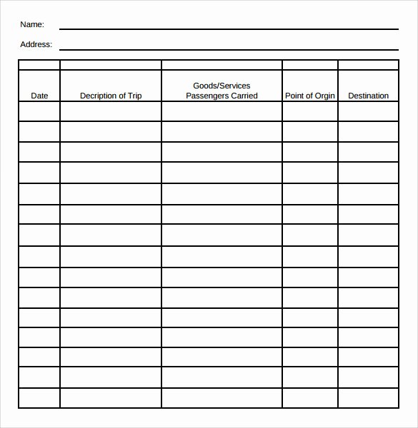Free Printable Mileage Log Fresh Mileage Log Template 13 Download Free Documents In Pdf Doc