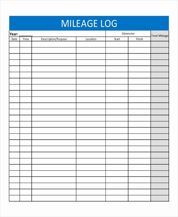 Free Printable Mileage Log Inspirational 13 Log Templates Free Sample Example format