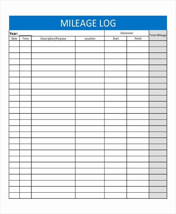 Free Printable Mileage Log Inspirational 13 Log Templates Free Sample Example format