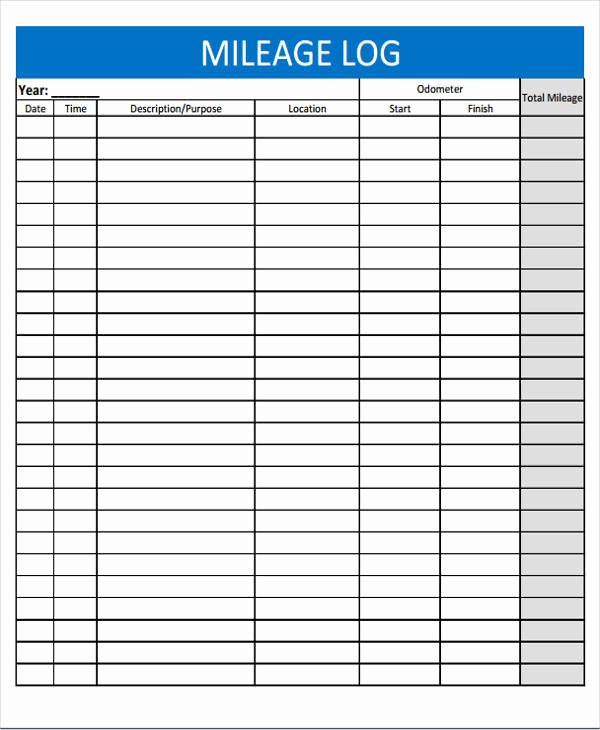 Free Printable Mileage Log Inspirational 52 Printable Log Sheet Templates