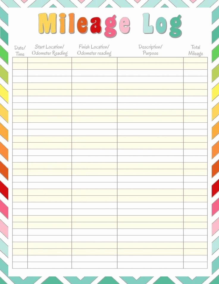 Free Printable Mileage Log Luxury Home Management Binder Mileage Log