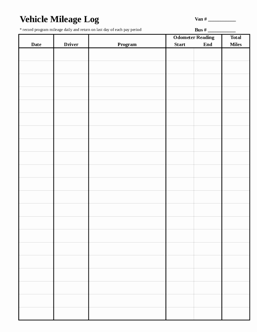 Free Printable Mileage Log Unique 2019 Mileage Log Fillable Printable Pdf &amp; forms